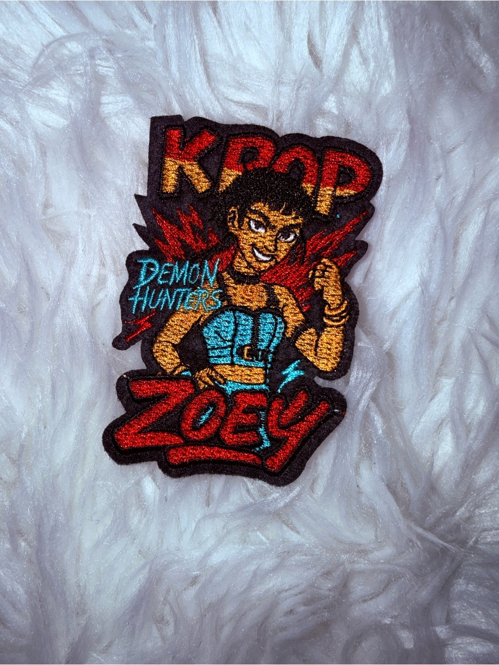 KPOP Zoey Demon Hunters Embroidered Iron On Patch - Bright Multicolor